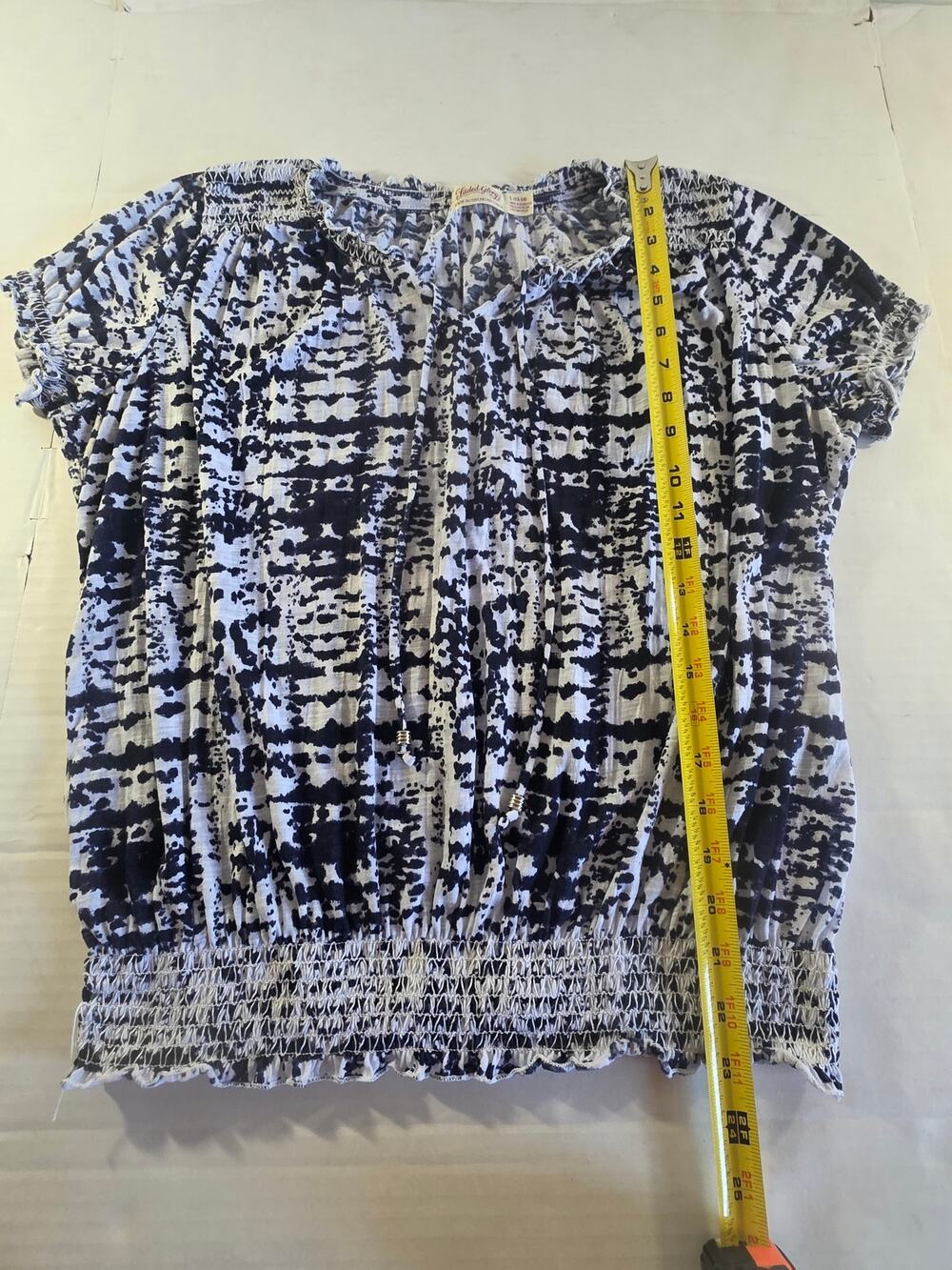 Faded Glory Smocked Peasant Blouse
